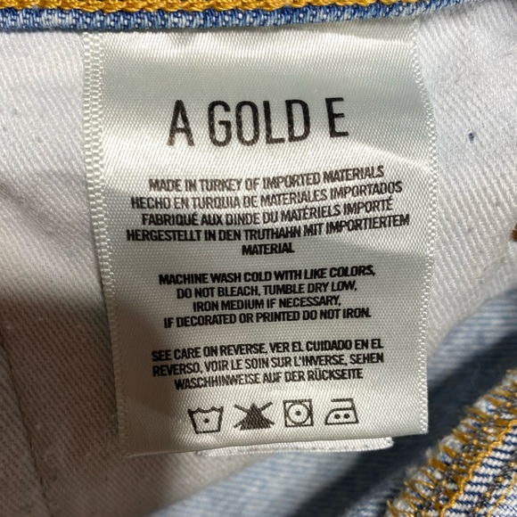 Aritzia Agolde Parker Vintage Cut-Off Distressed Rip Jean Denim Shorts Size 27 - Picture 15 of 16